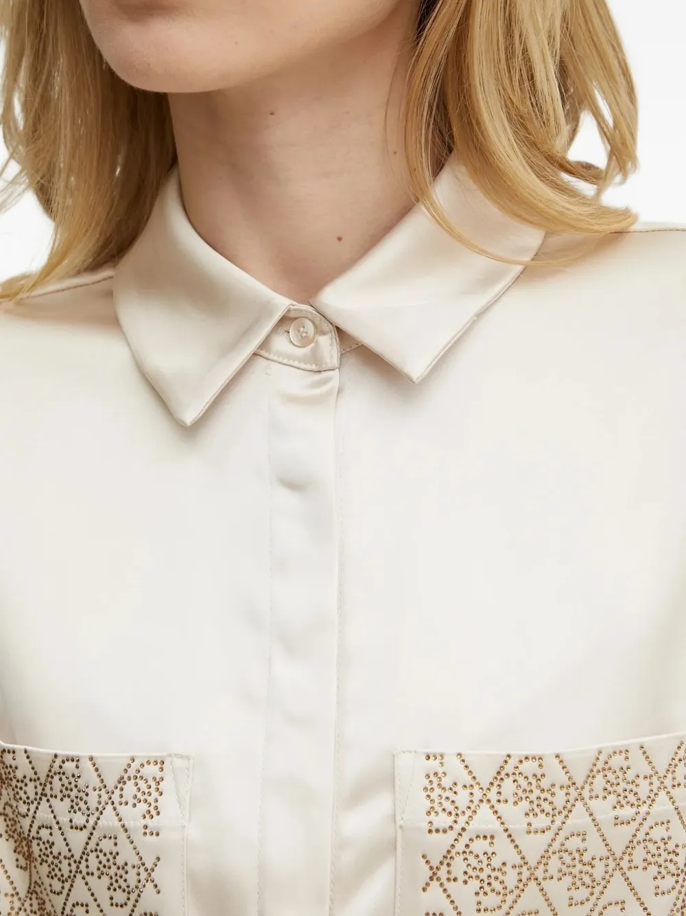 Guess Usa Long Sleeve Shirt In White