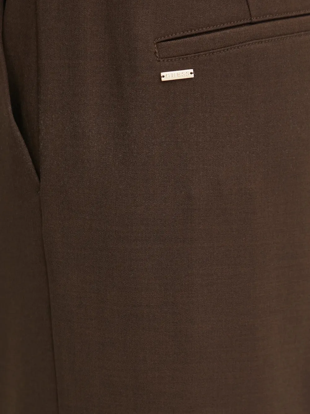 Guess Usa Pleated Cargo-pocket Trousers In Brown