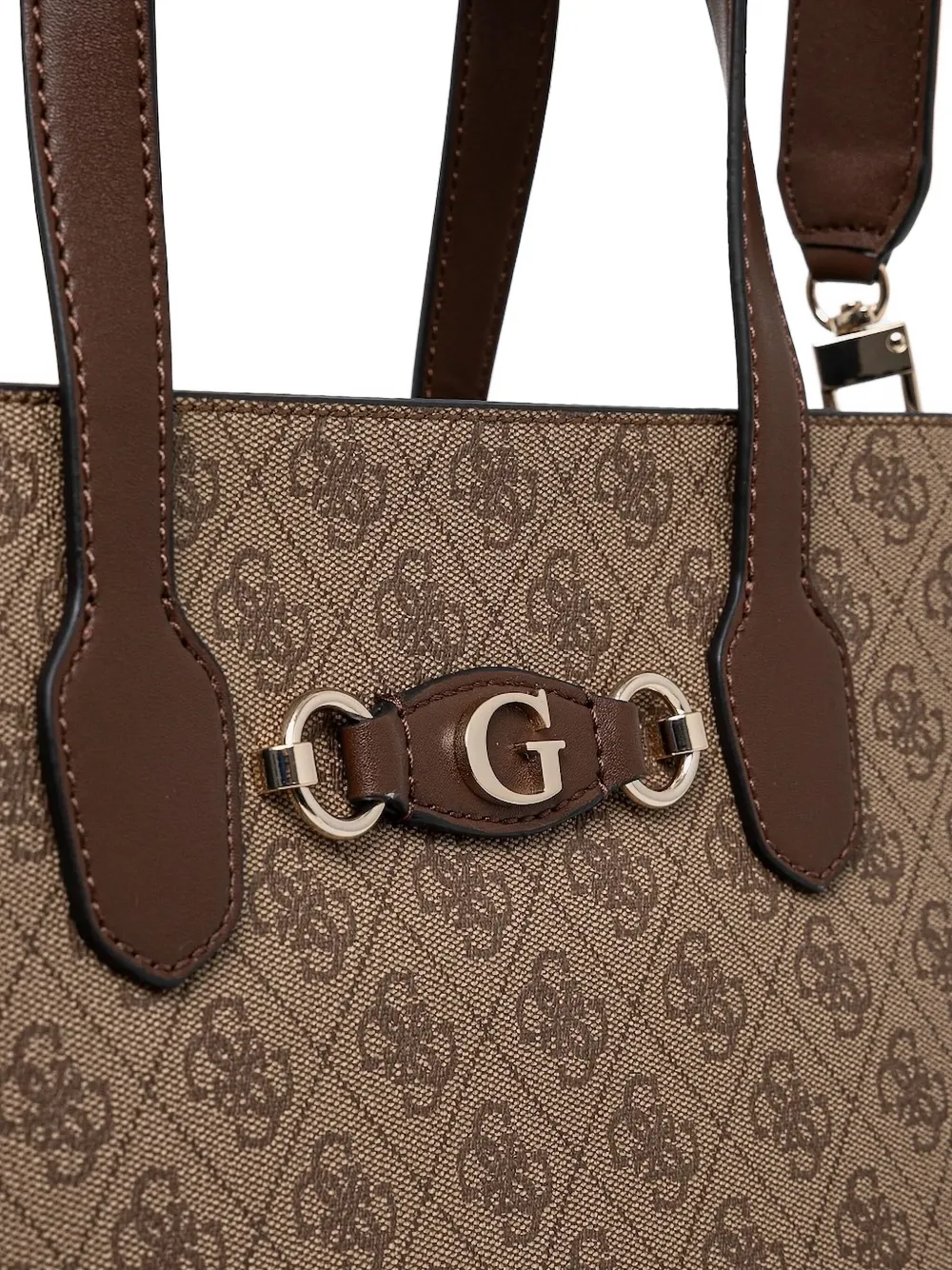 GUESS USA Izzy shopper met logoplakkaat Bruin