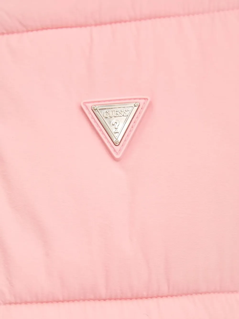 Guess Usa Triangle-logo Quilted Puffer Jacket In Pink