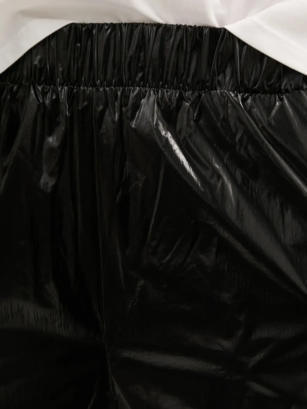 Guess Usa Elastic-cuffs Straight Trousers In Black