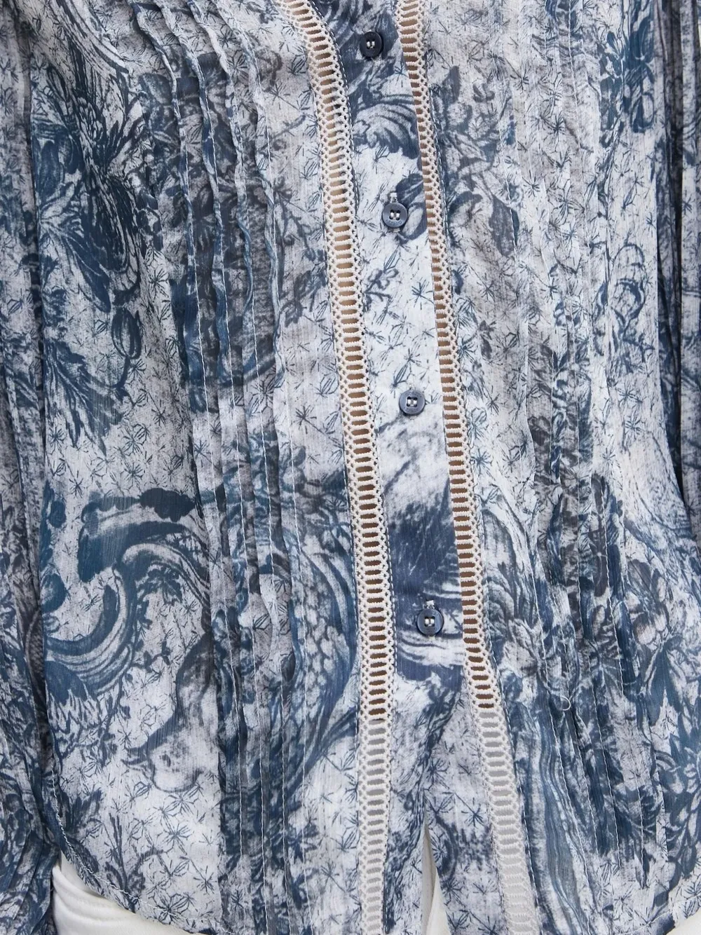 GUESS USA Blouse met bloemenprint Blauw