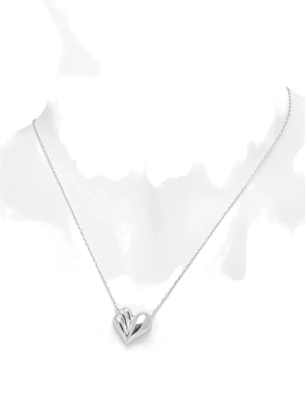 GUESS USA heart-pendant necklace - Zilver
