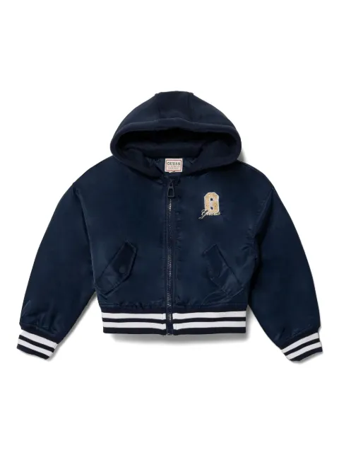 guess kids chamarra con logo bordado
