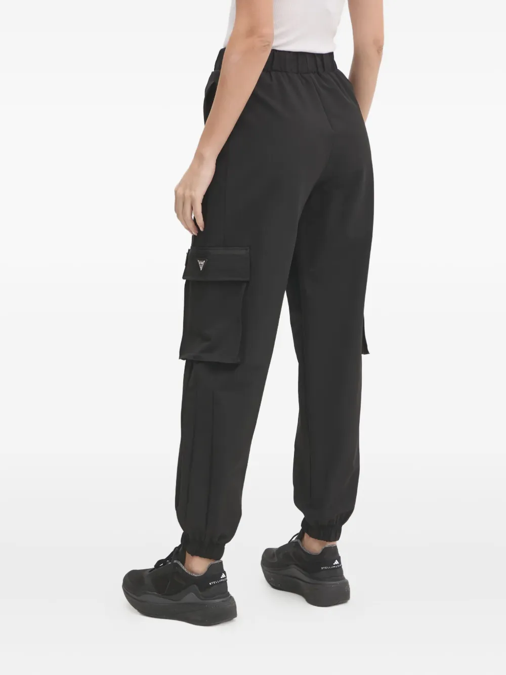 Guess Usa Cargo-pocket Trousers In Black