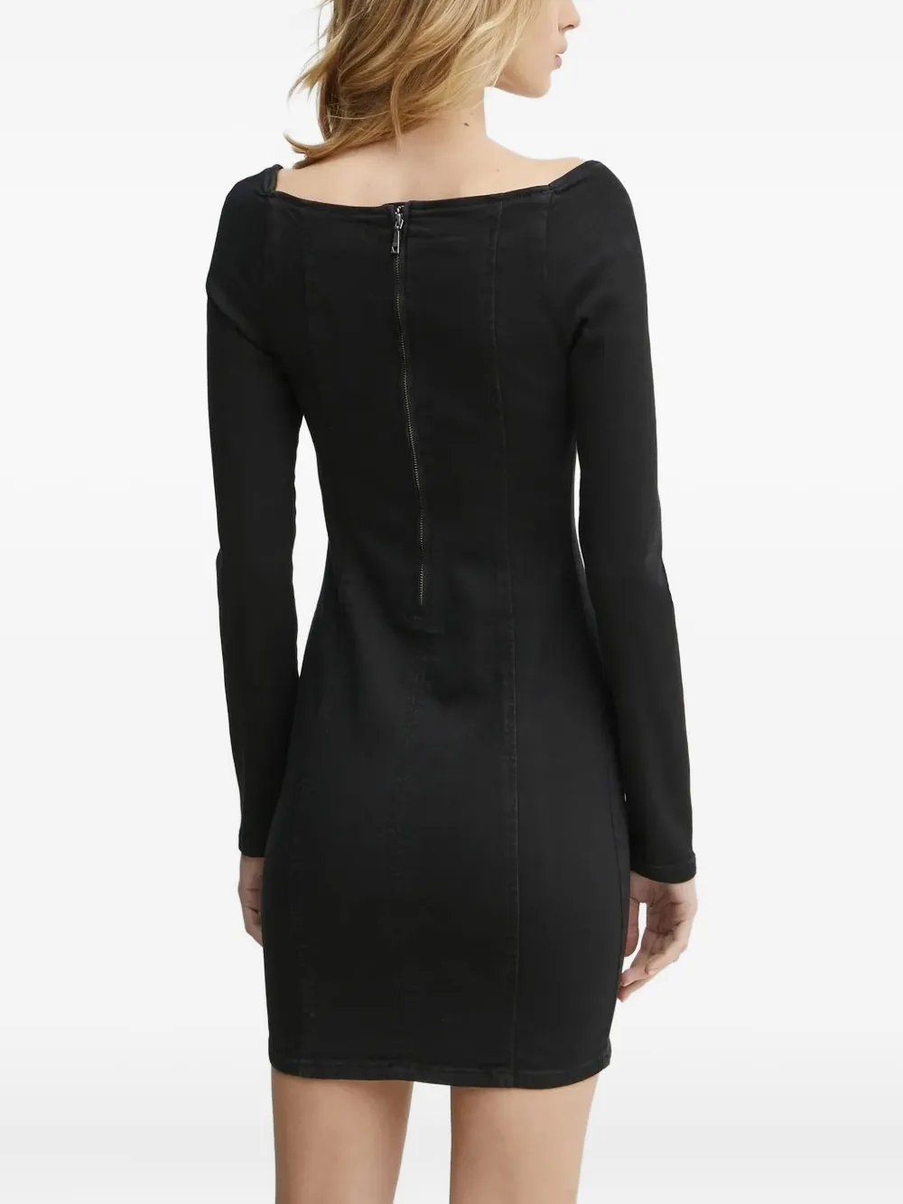 GUESS USA Jurk met vierkante hals - Zwart