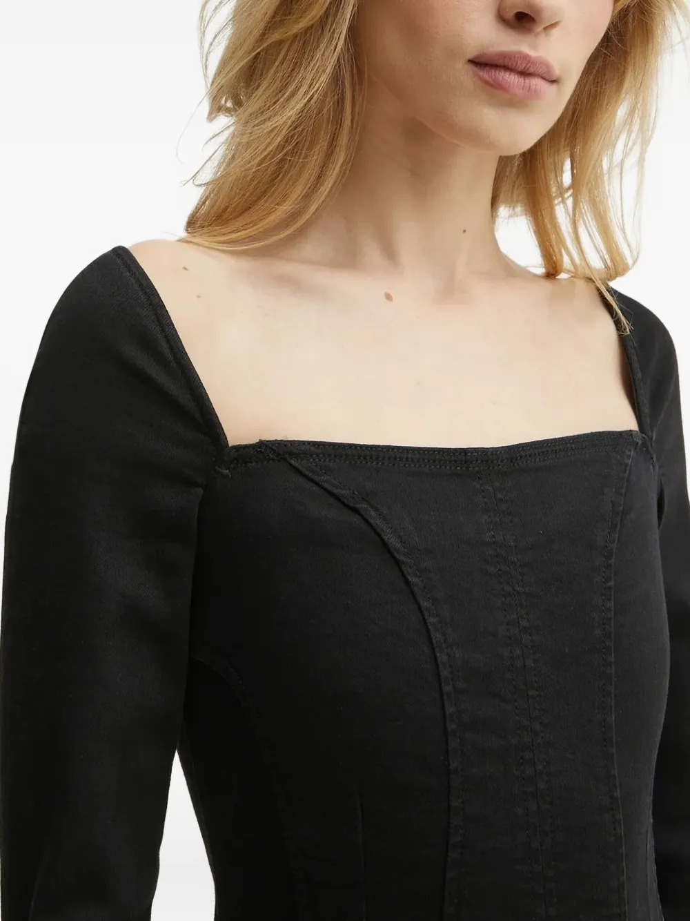 GUESS USA Jurk met vierkante hals Zwart