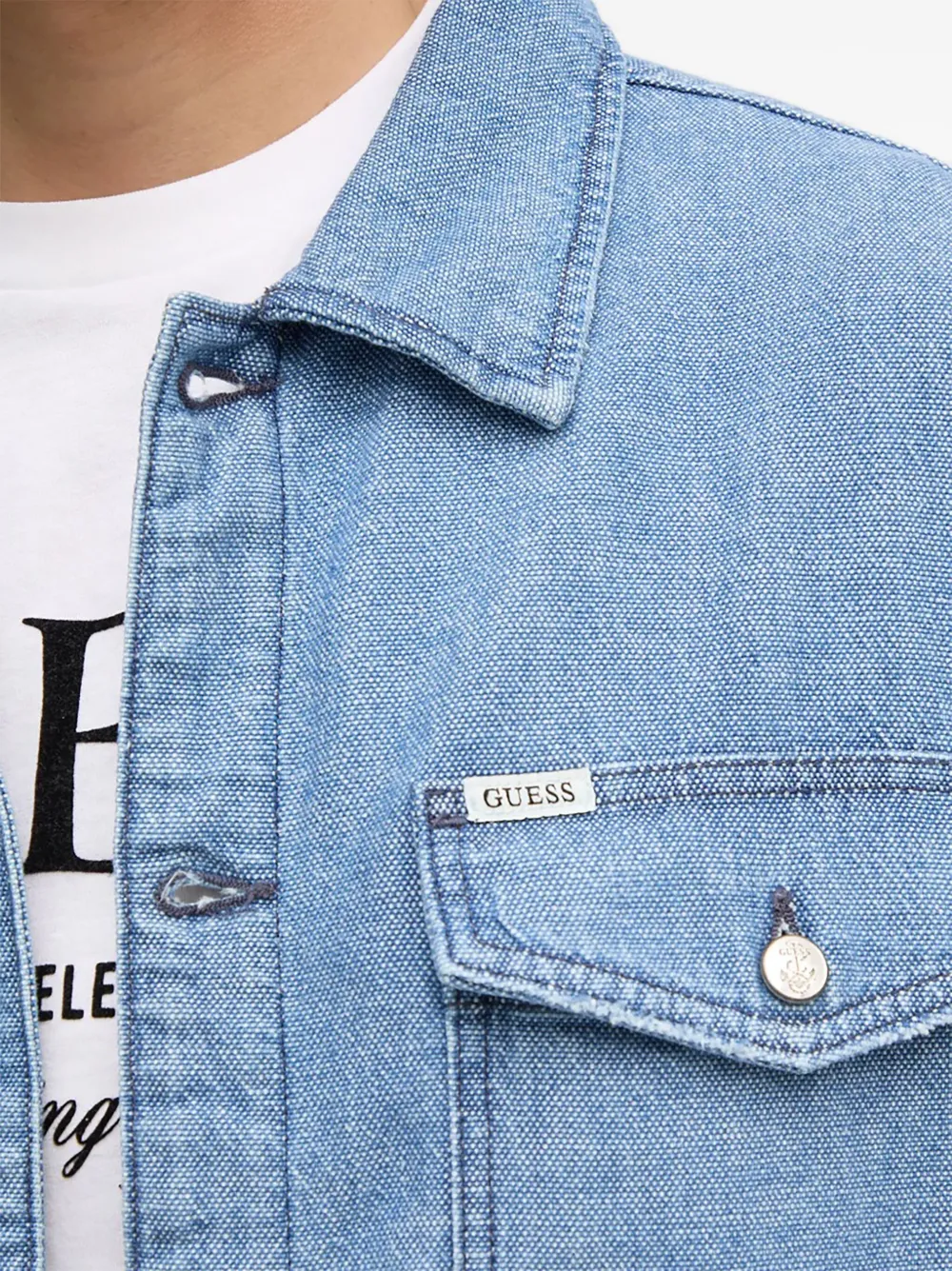 GUESS USA Denim jack Blauw