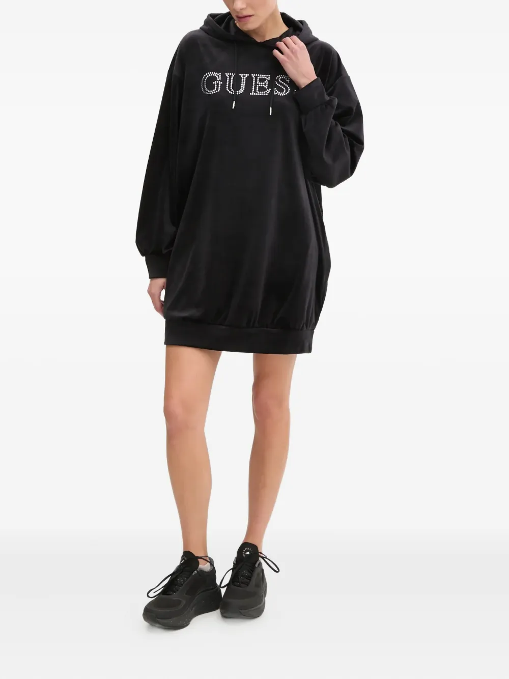 GUESS USA Jurk verfraaid met kristallen - Zwart