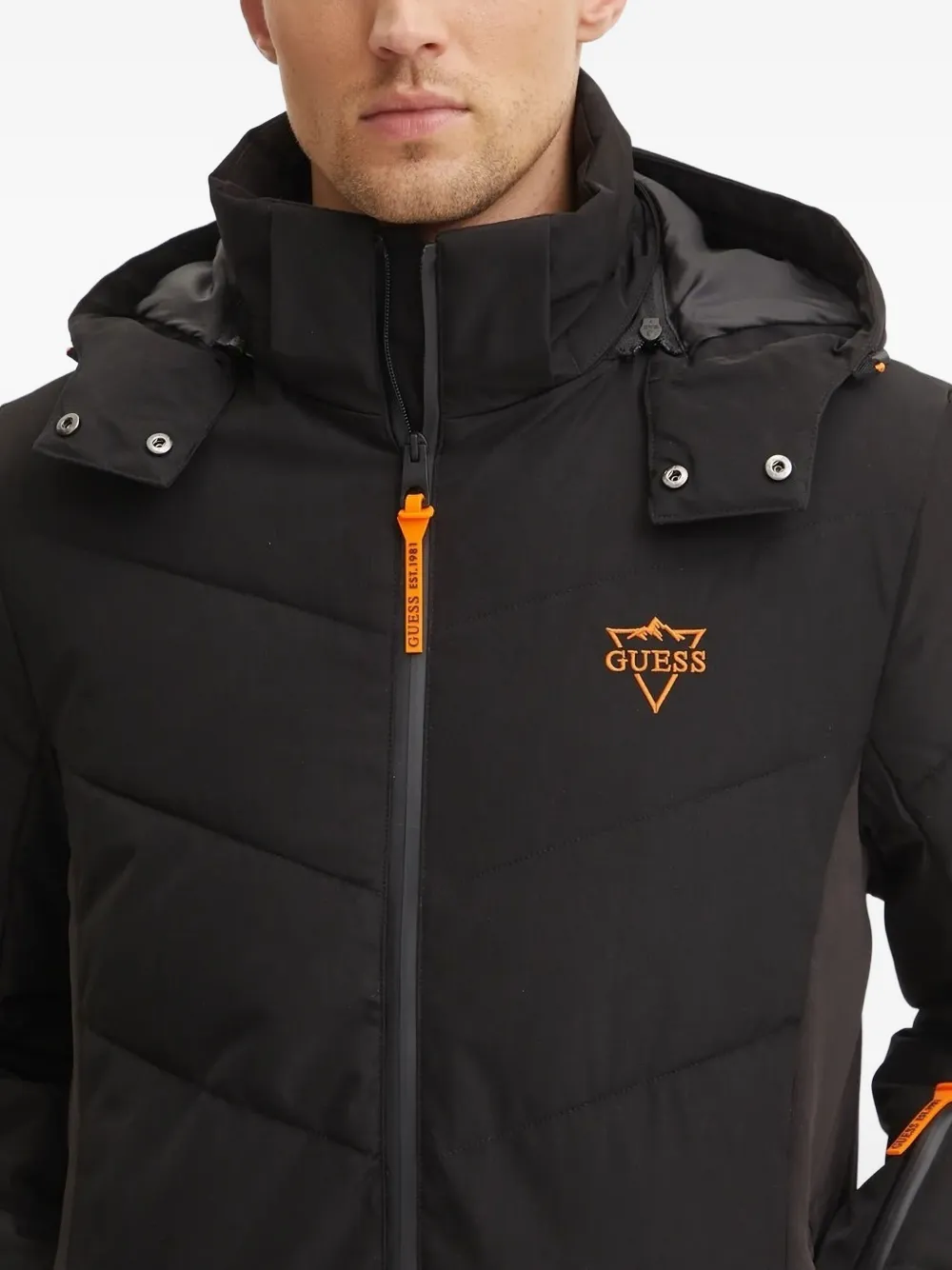 GUESS USA Gewatteerd ski-jack Zwart