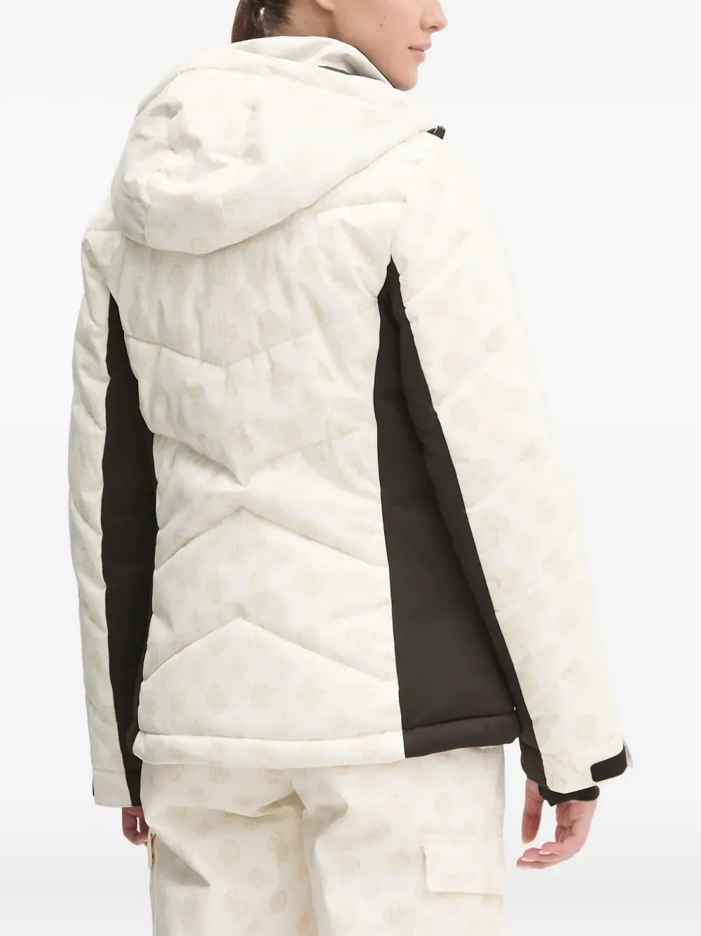 GUESS USA Gewatteerd ski-jack met logoprint Wit