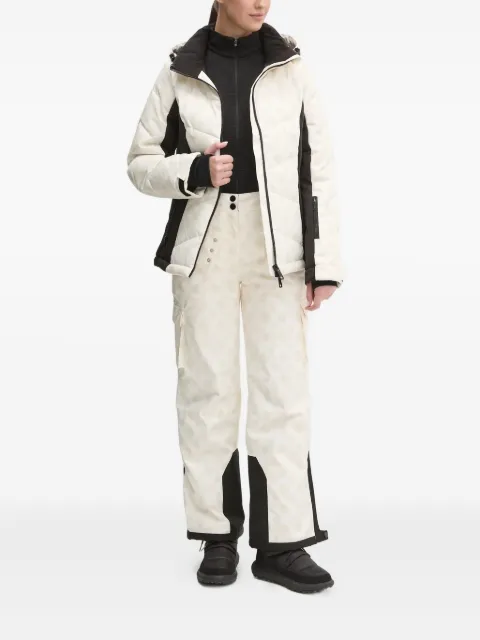 GUESS USA logo-print quilted ski jacket