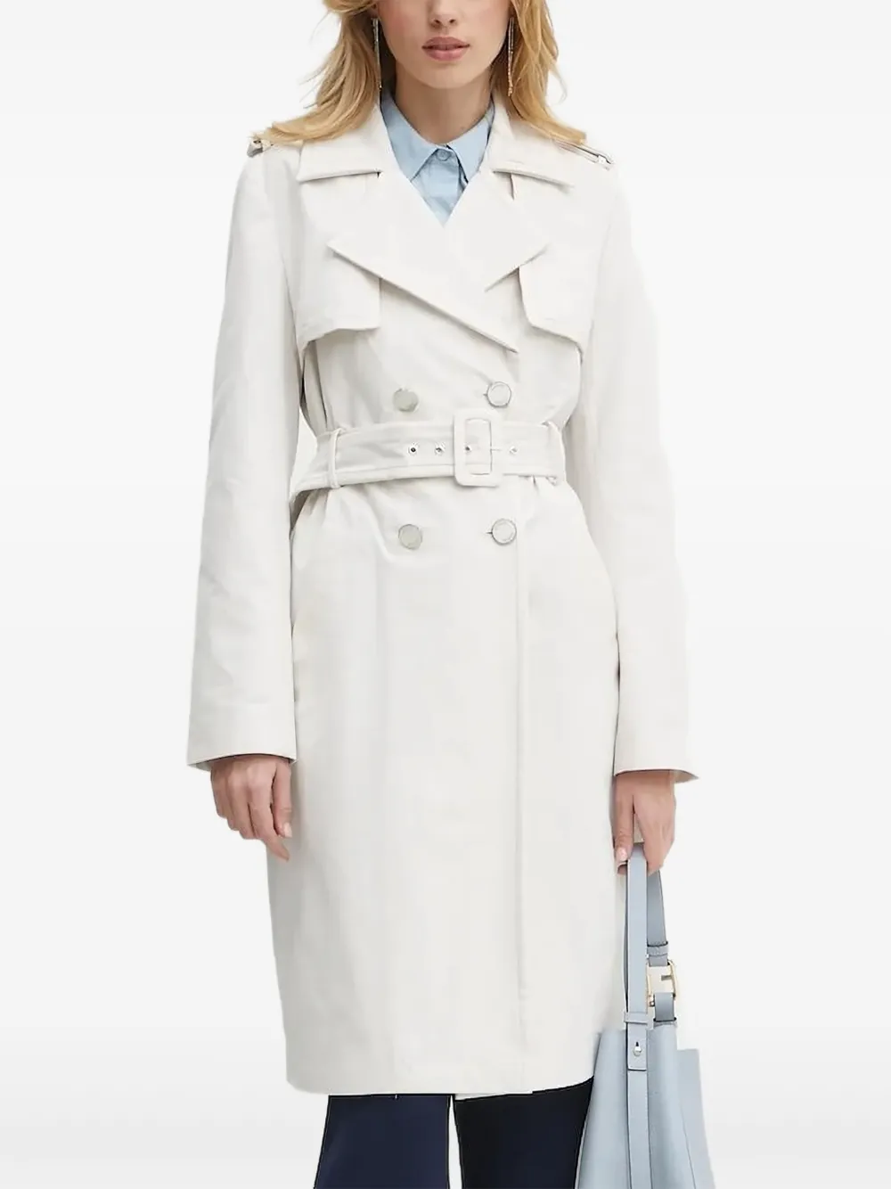GUESS USA Trenchcoat met ceintuur Wit