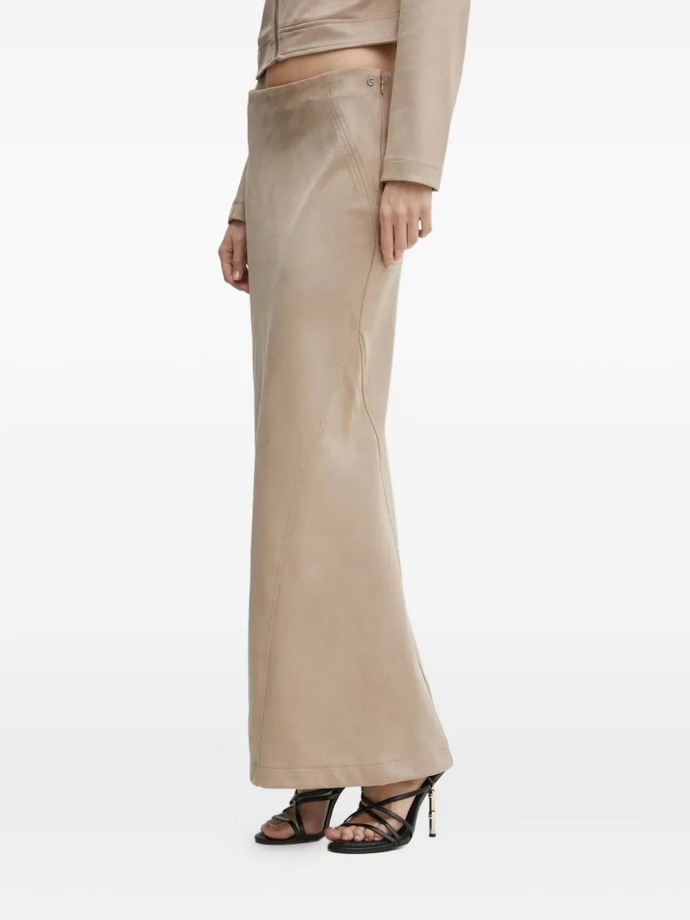 GUESS USA side-seam maxi skirt - Beige