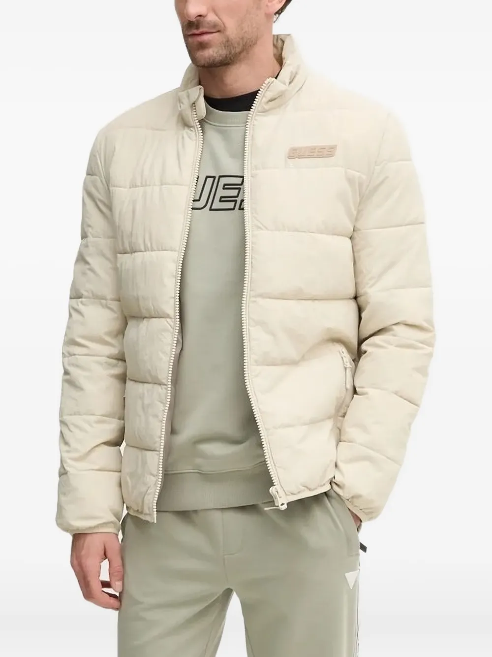 GUESS USA logo标牌绗缝夹克 | 中性色 | Image 1