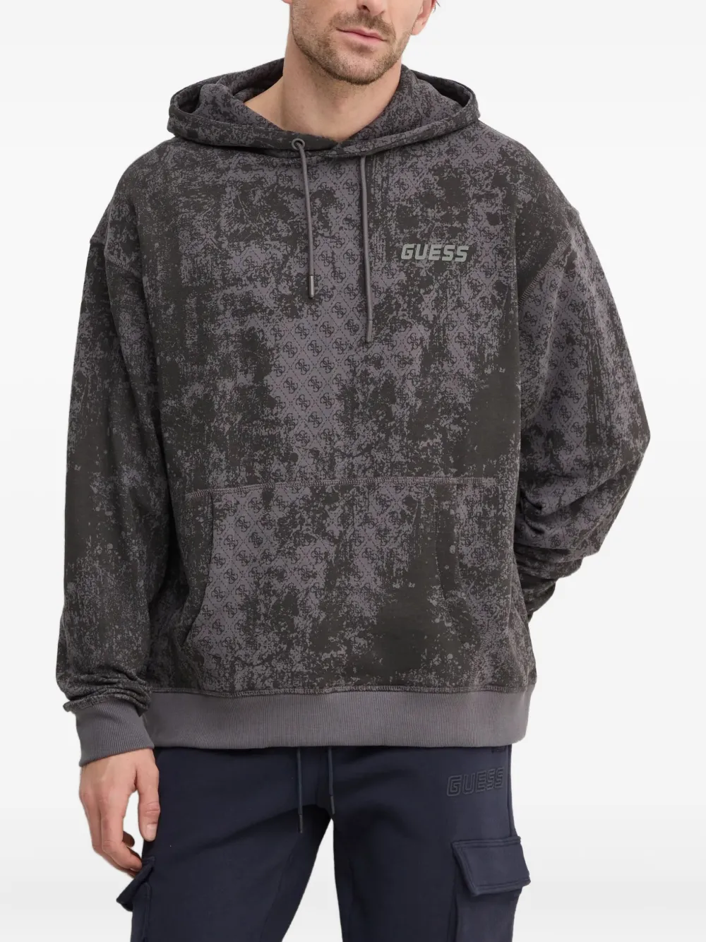 GUESS USA ロゴ パーカー - ブラック GUESS USA ロゴ パーカー - ブラック