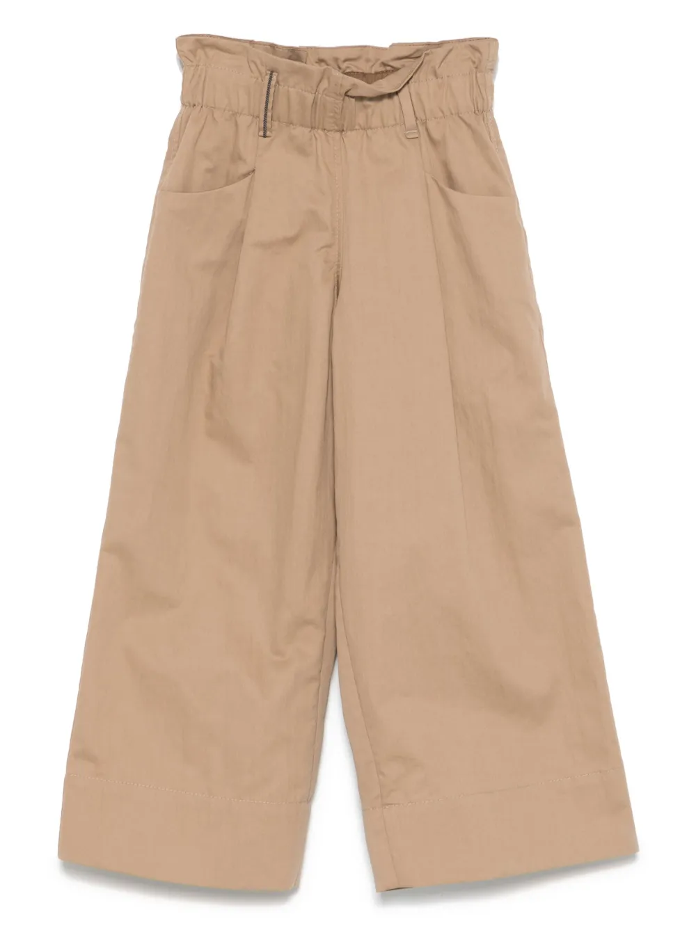 Brunello Cucinelli Kids Katoenen broek Bruin