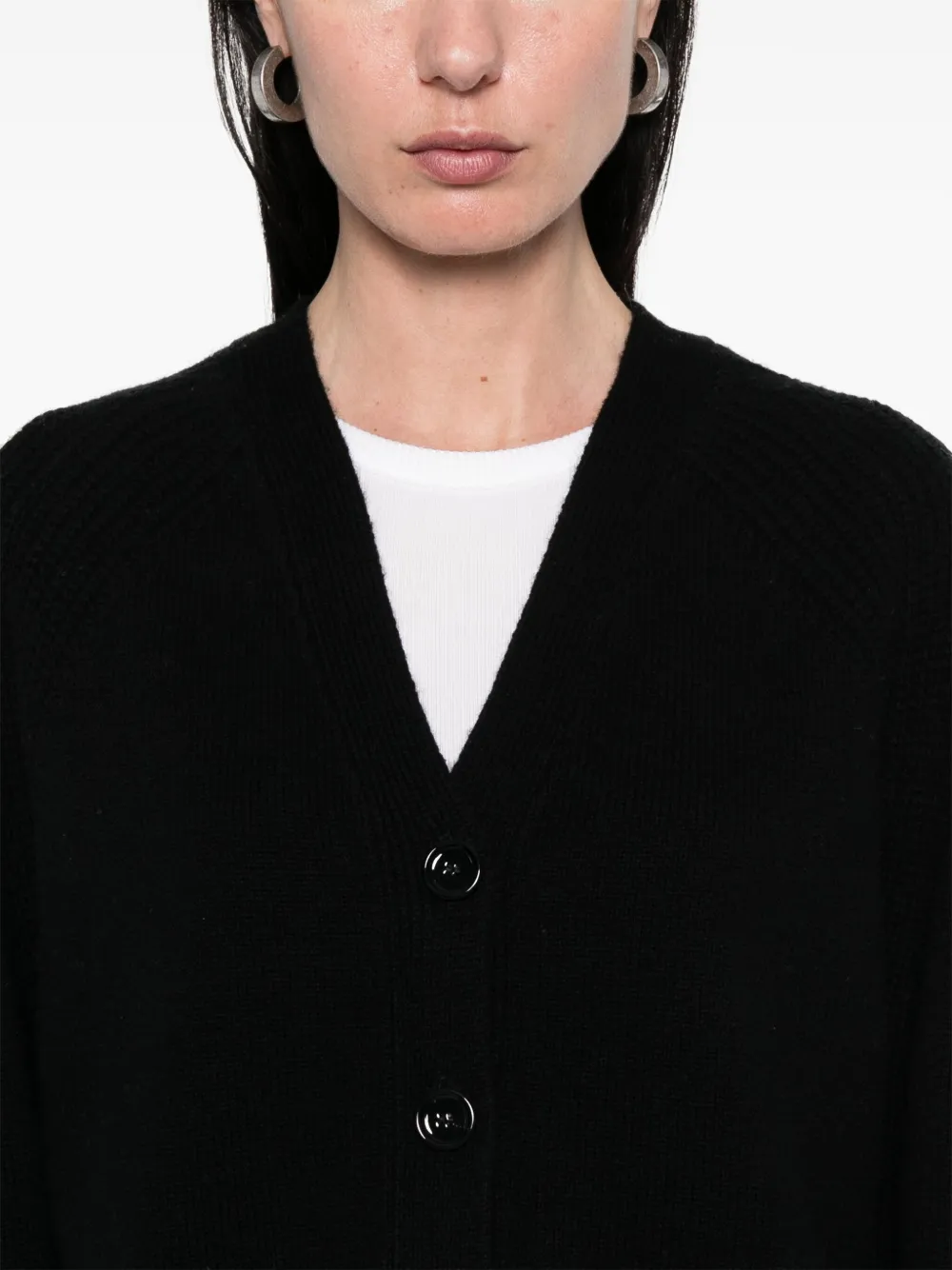 Allude Vest met V-hals Zwart