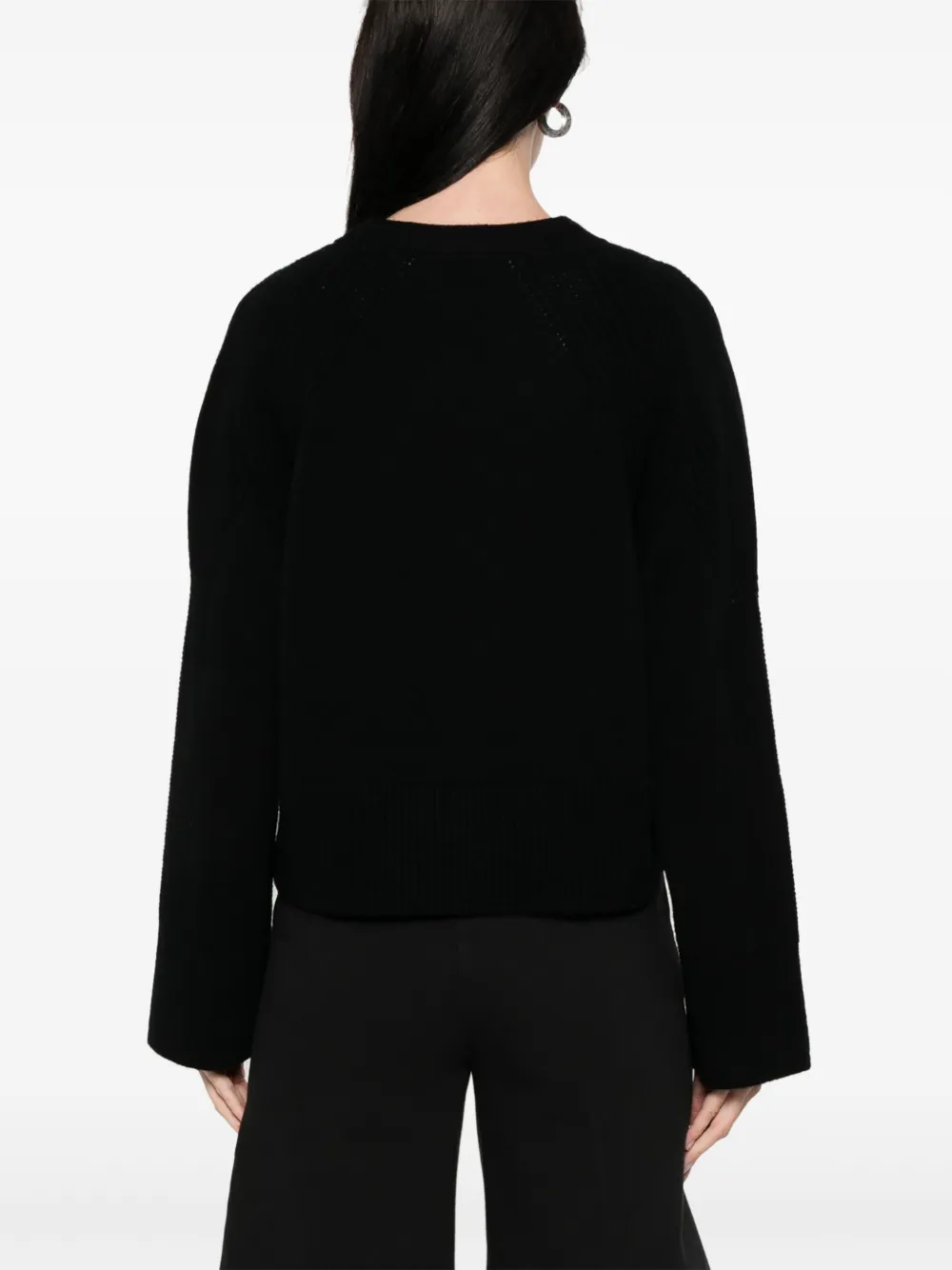Allude Vest met V-hals Zwart