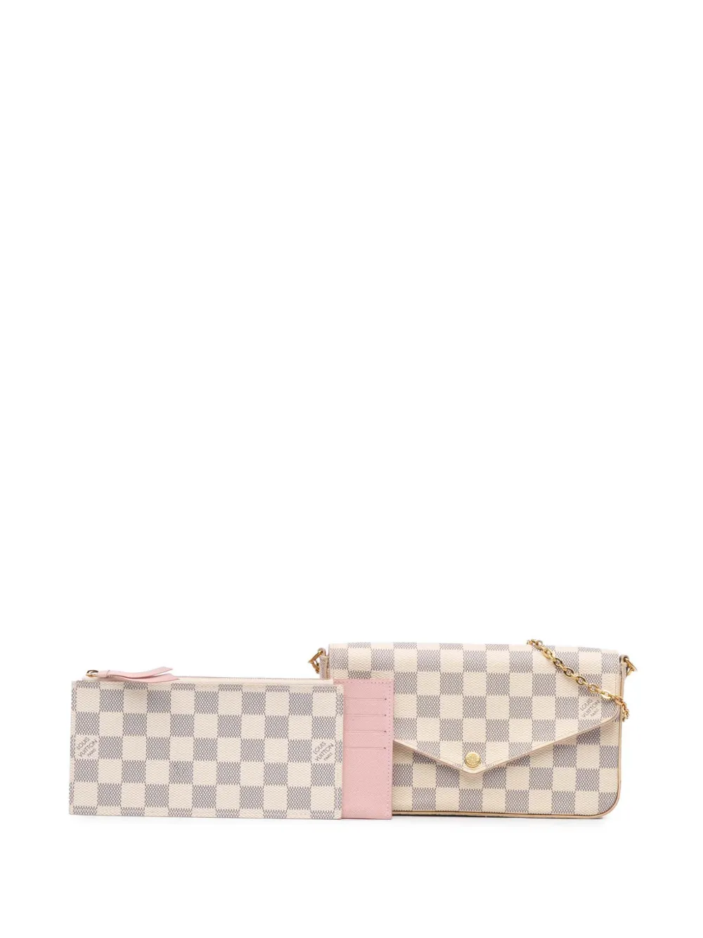 Louis Vuitton Pre-Owned 2019 Damier Azur Pochette Felicie crossbodytas - Wit