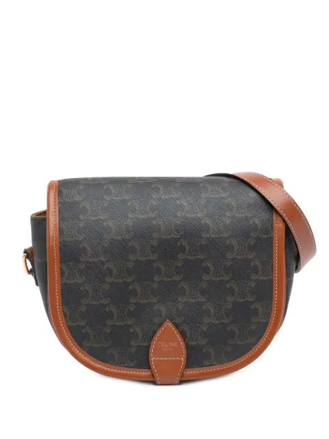 Céline Pre-Owned bolsa crossbody Medium Triomphe Coated Canvas Folco 2021