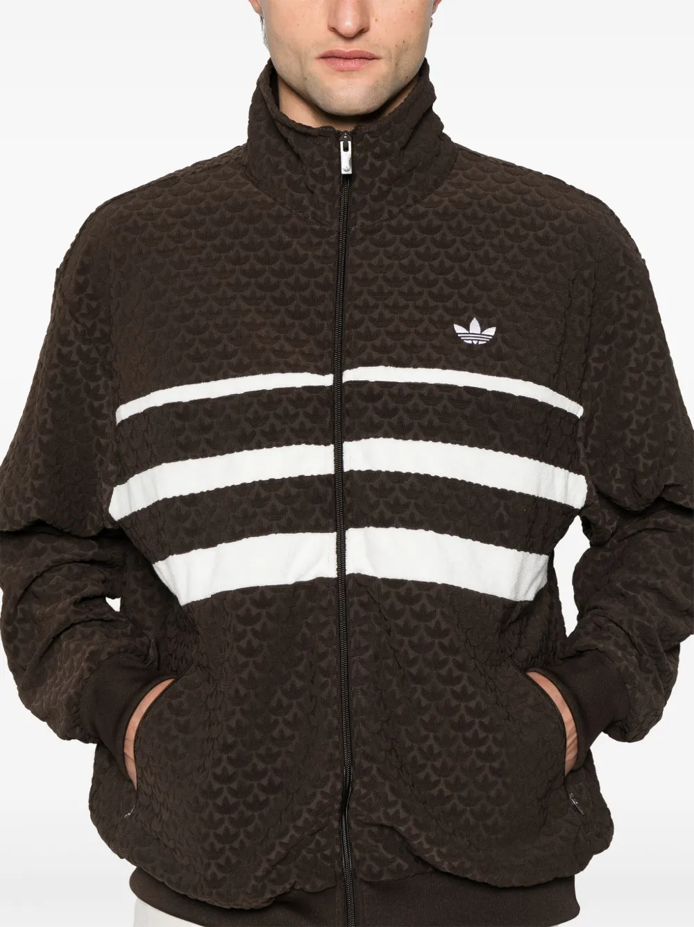 adidas Sweater met monogram Bruin