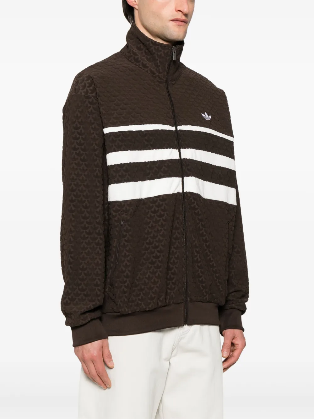 adidas Sweater met monogram Bruin