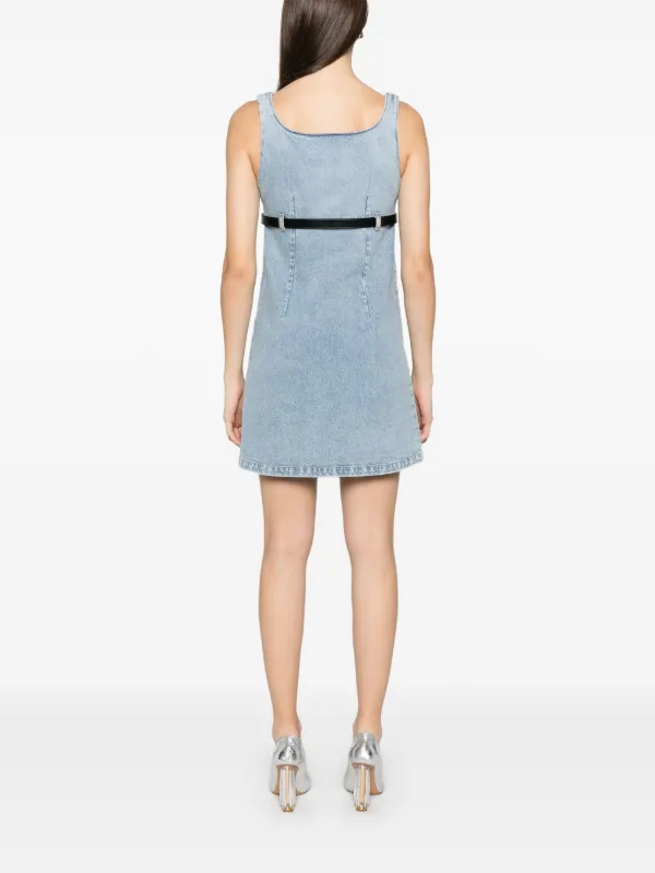 coperni denim dress Coperni x Disney denim dress Crown blue color DR190F2024 at PRM US