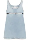 Coperni belted denim mini dress - Blue