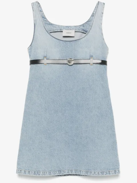 Coperni belted denim mini dress