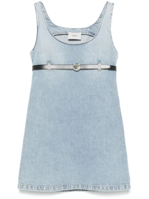 Robe courte ceinturée en jean - Coperni - Modalova