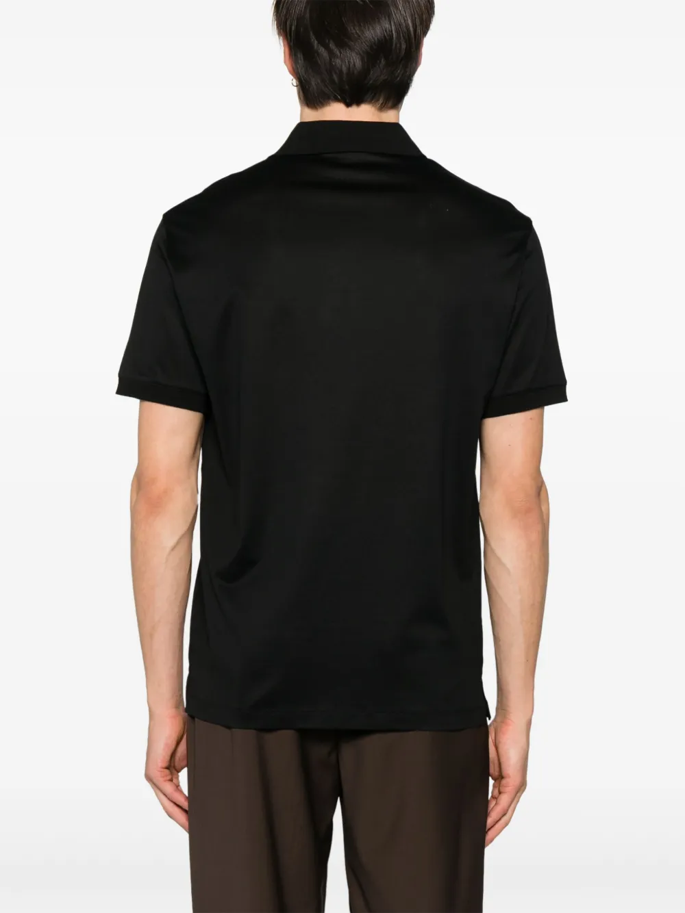 Emporio Armani Poloshirt met geborduurd logo Zwart