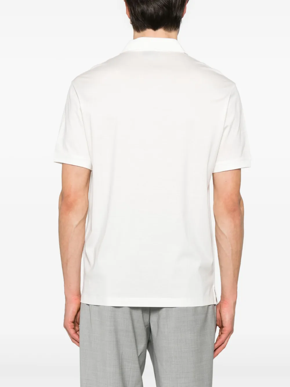 Emporio Armani Poloshirt met geborduurd logo Wit