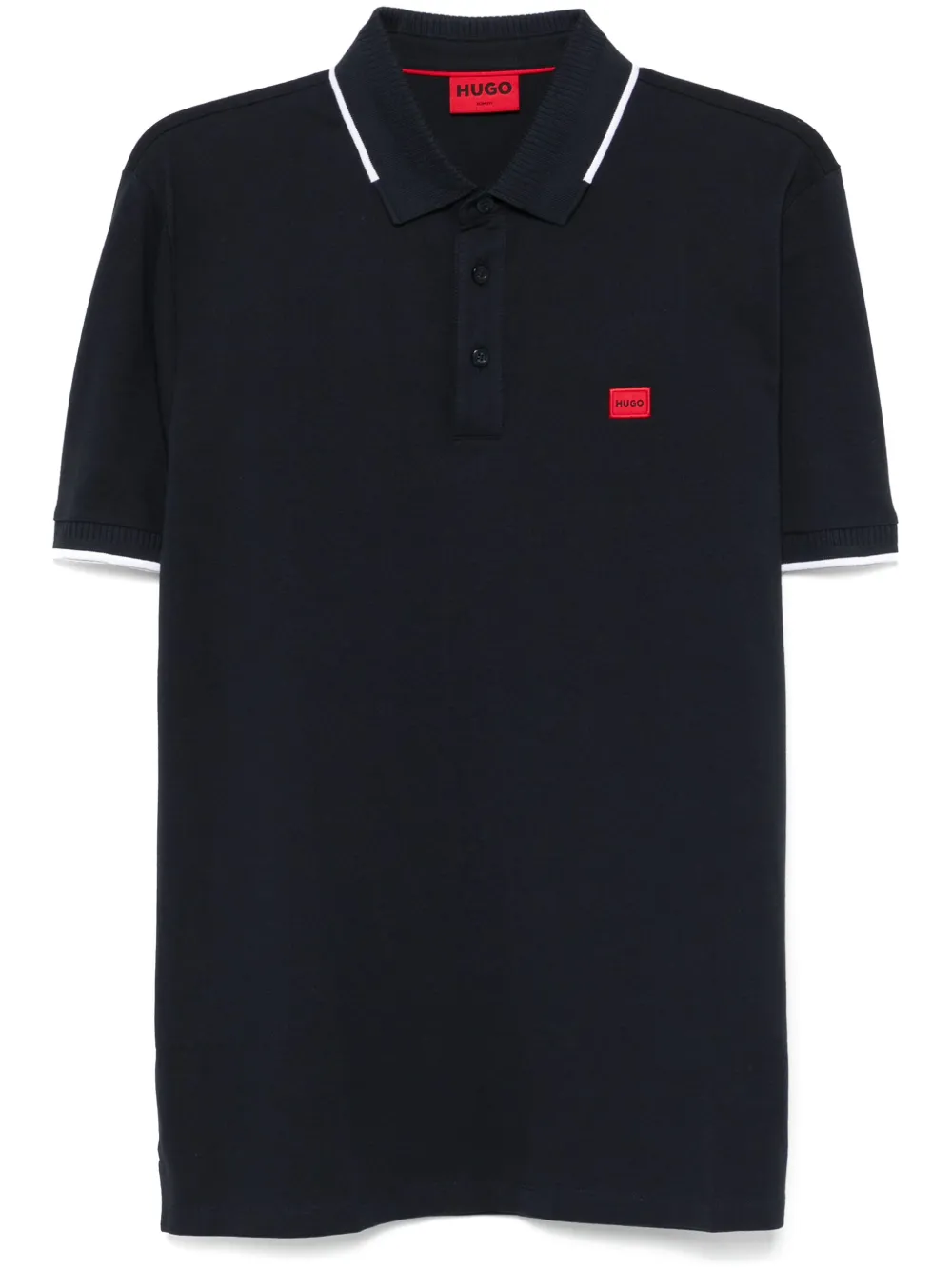 logo-patch polo shirt