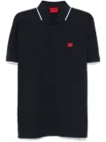 HUGO logo-patch polo shirt - Blue