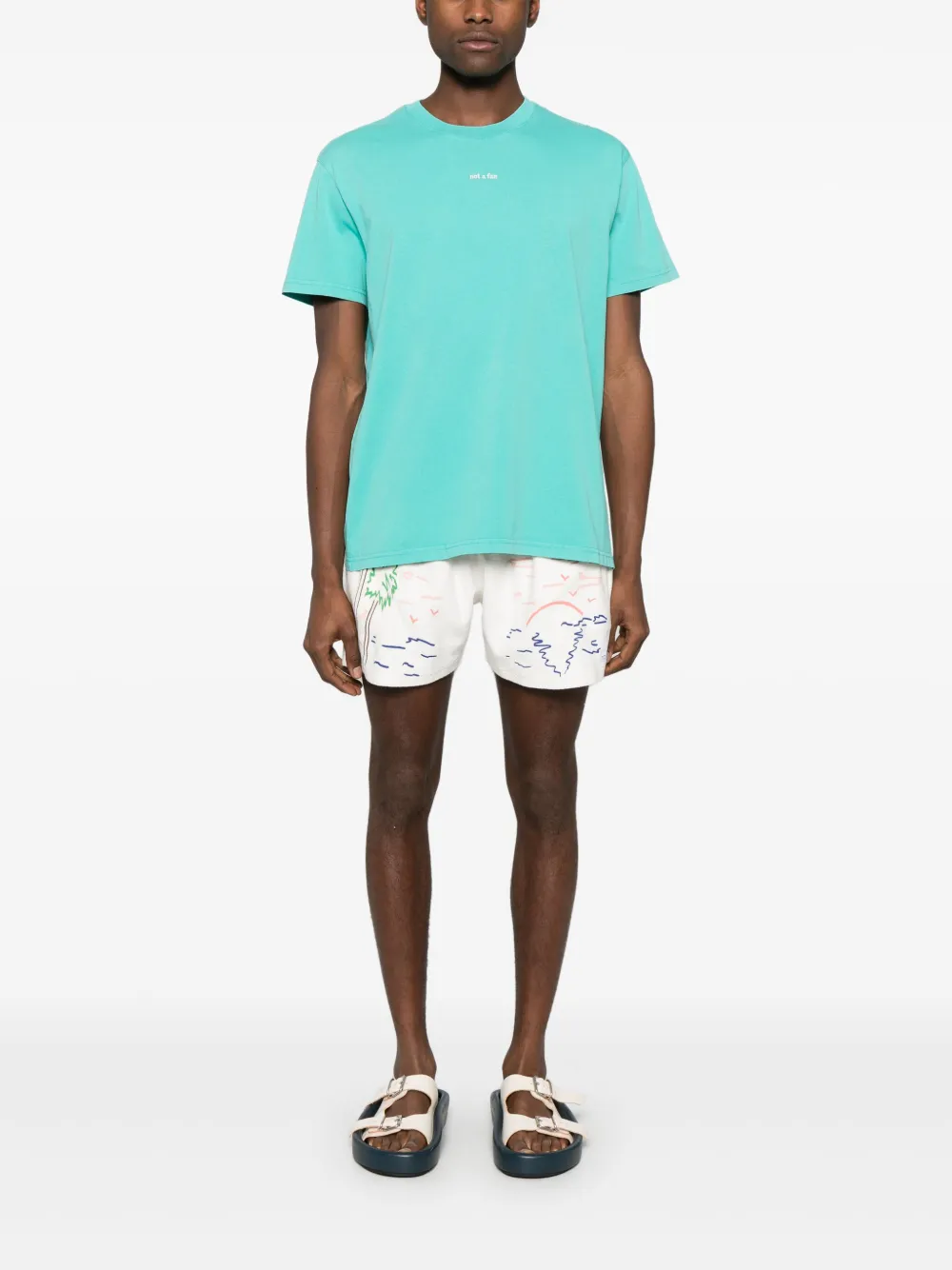 Maison Labiche Not A Fan T-shirt - Blauw