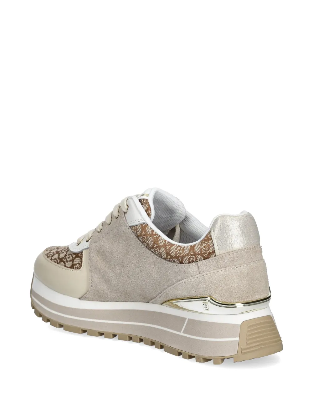 LIU JO Sneakers met plateauzool en jacquard Beige