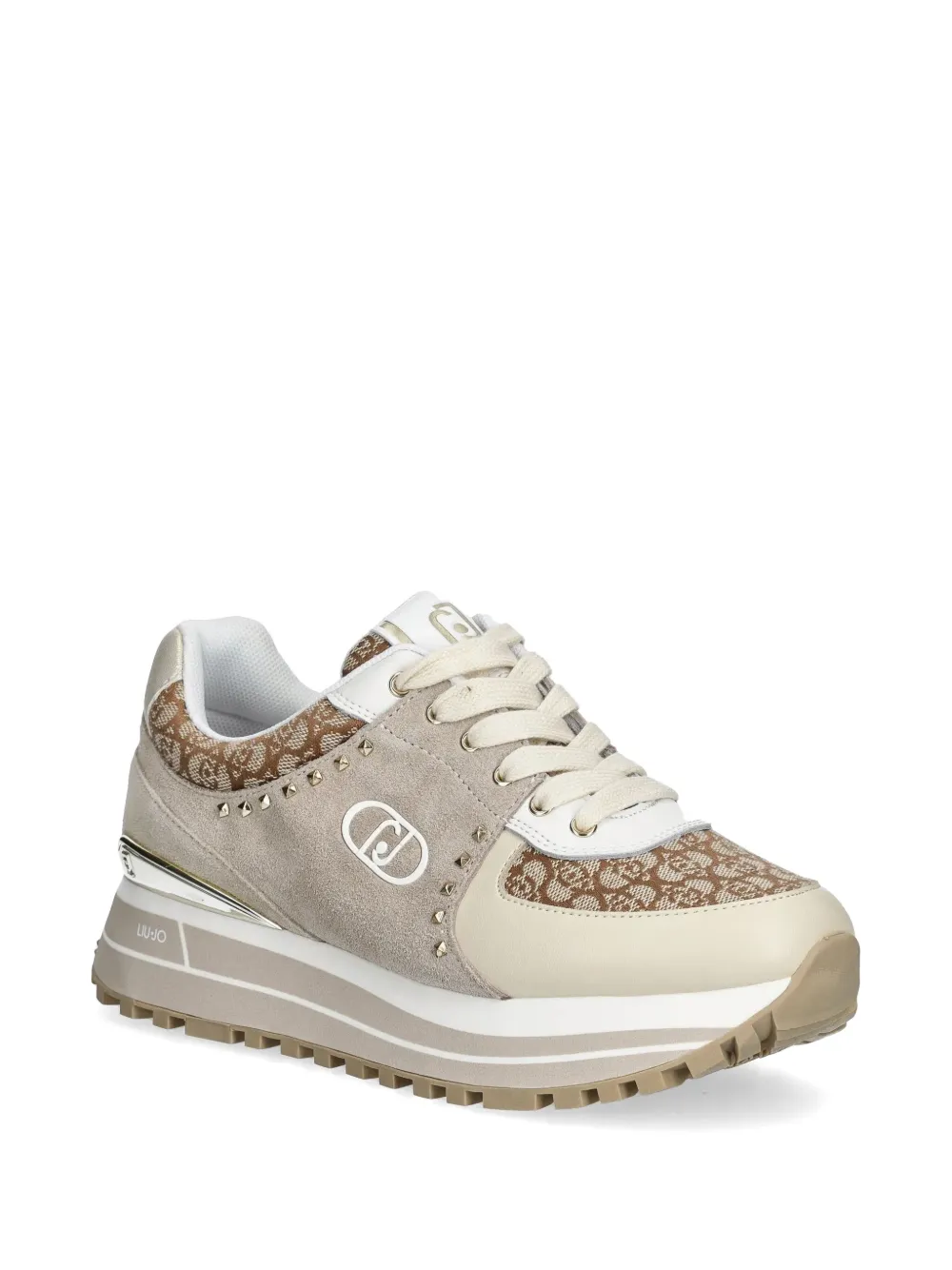 LIU JO Sneakers met plateauzool en jacquard - Beige