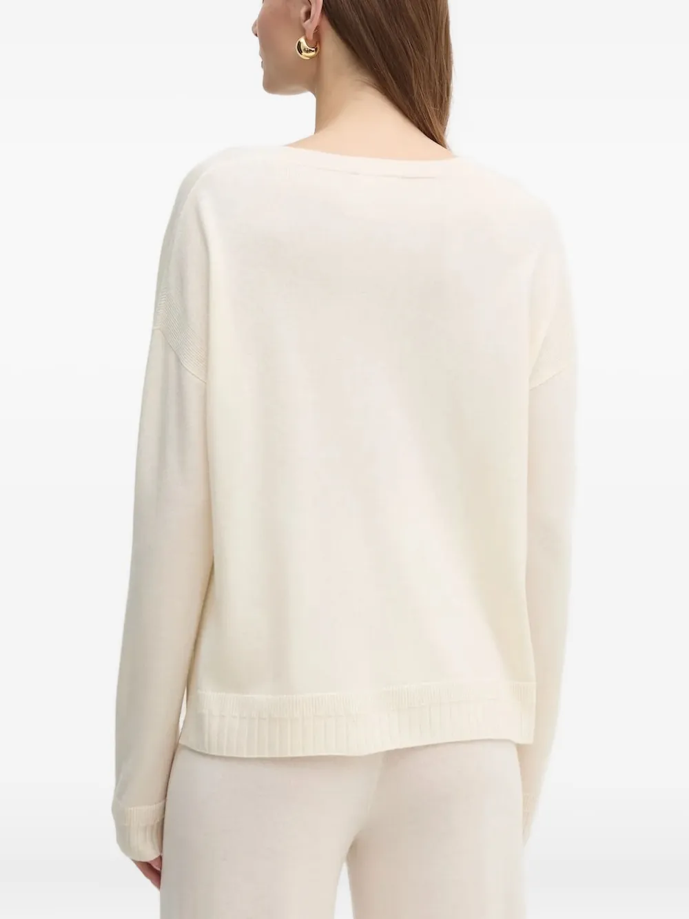 Liu •jo V-neck Sweater In Neutral