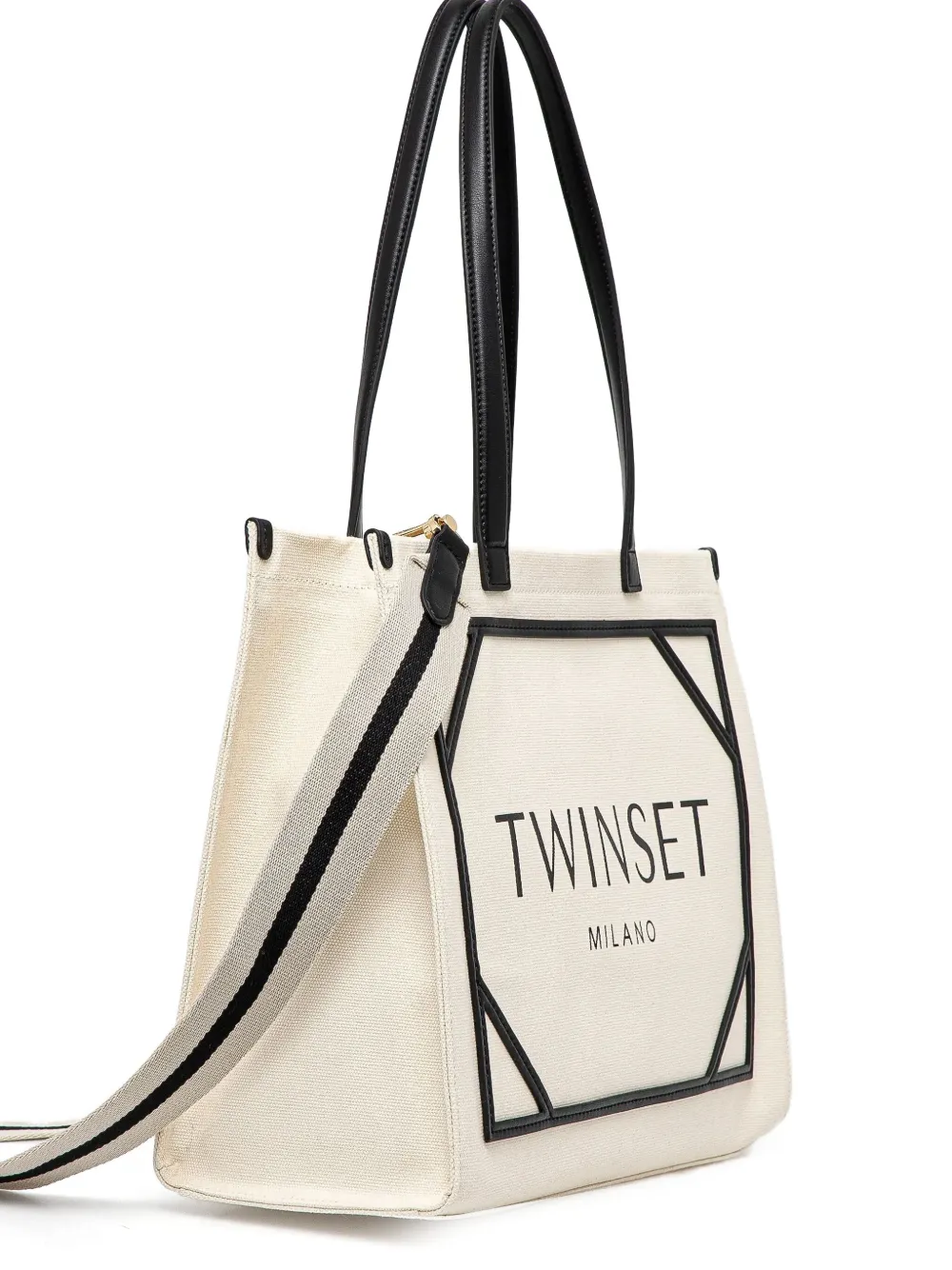 TWINSET Shopper met logo - Beige