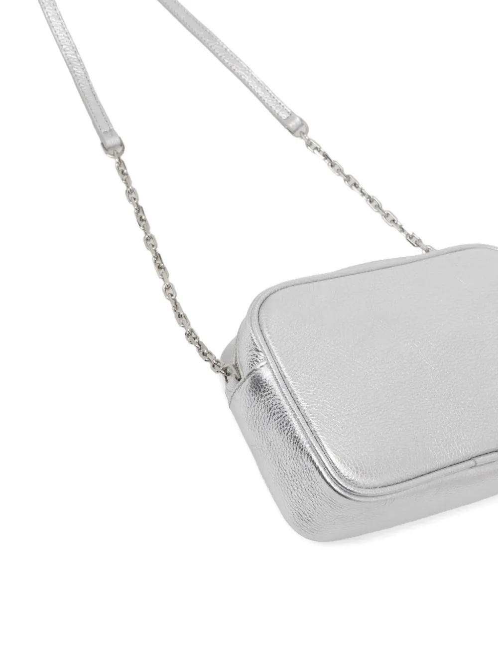 Patrizia Pepe Leren crossbodytas Zilver