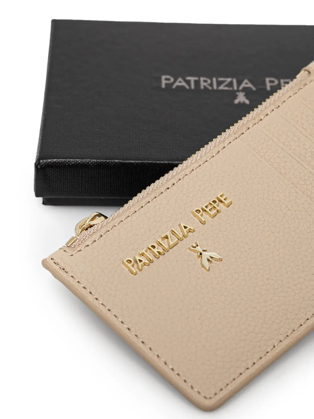 Patrizia Pepe Leren portemonnee Beige