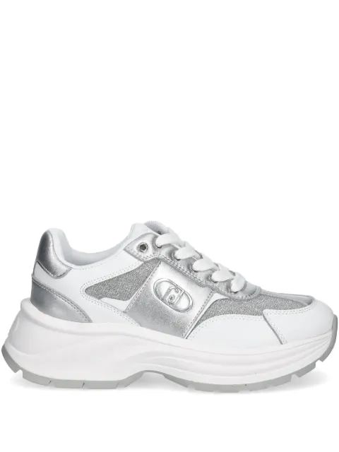 LIU JO lurex-detail leather sneakers 
