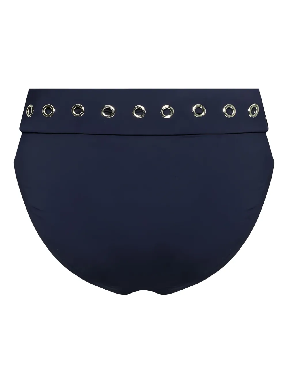 Michael Kors Bikinislip met ceintuur en ringlets Blauw