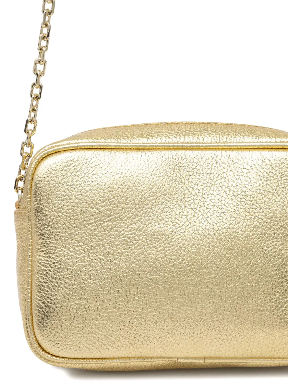 Patrizia Pepe Leren crossbodytas Goud