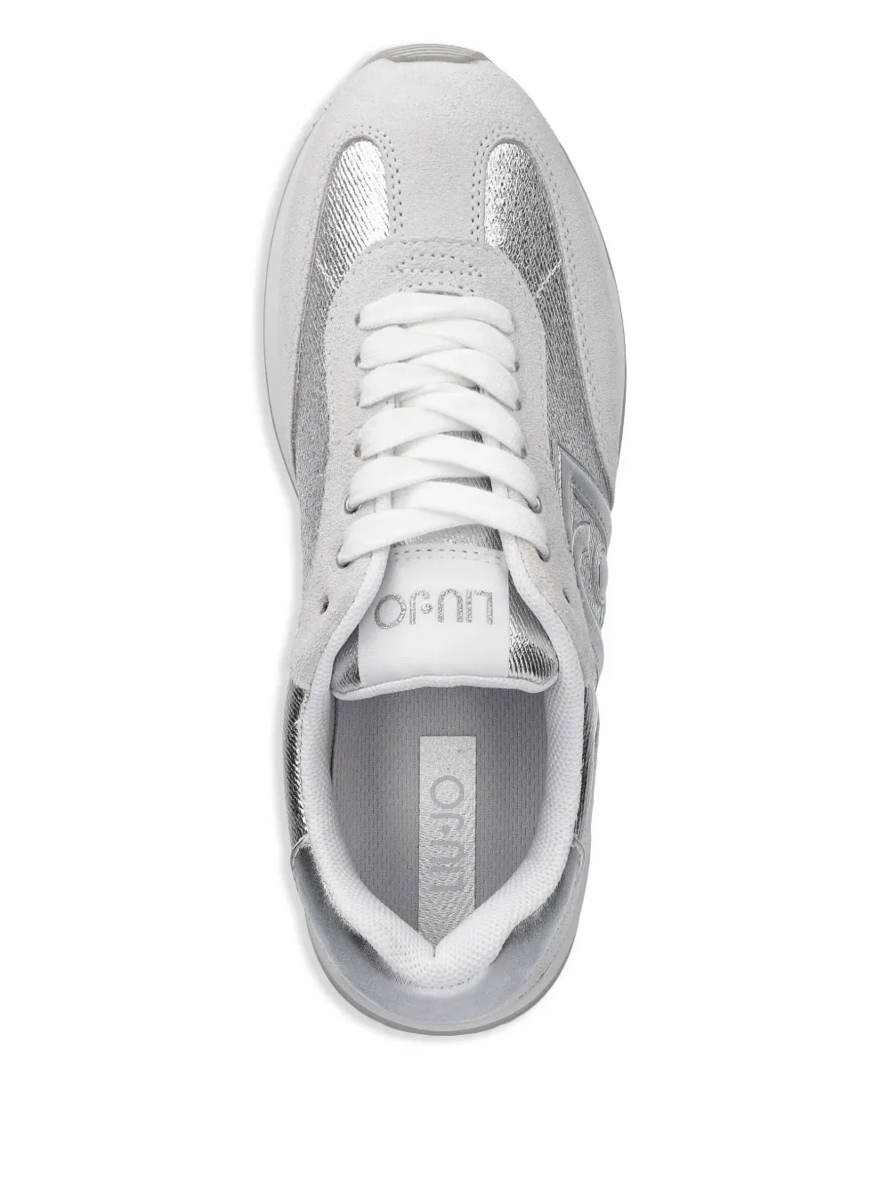 LIU JO Denim sneakers met metallic-effect Zilver