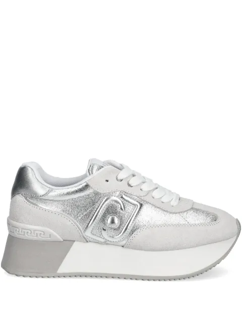 LIU JO metallic-effect denim sneakers