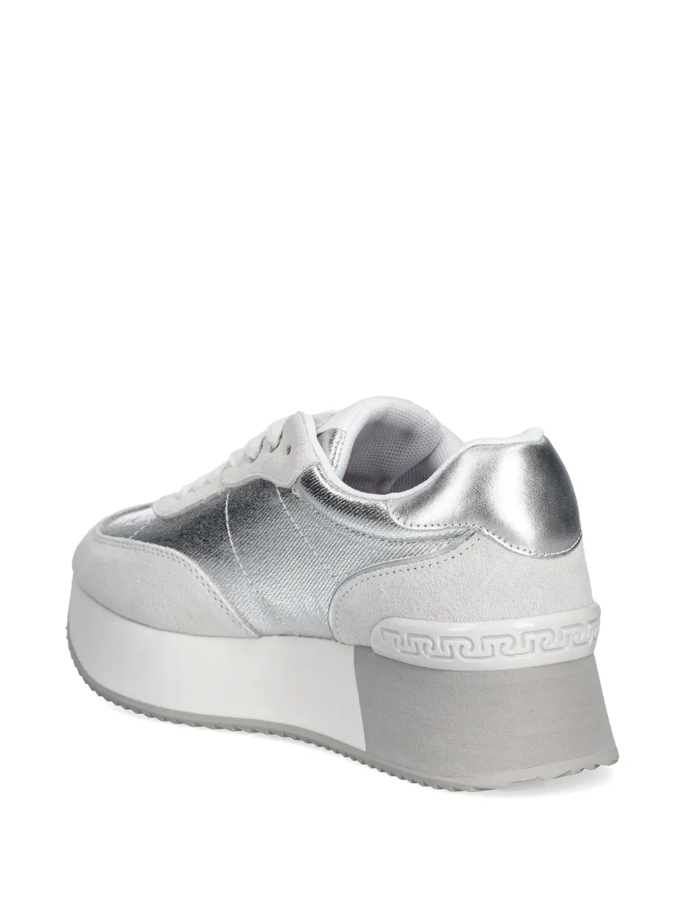 LIU JO Denim sneakers met metallic-effect Zilver