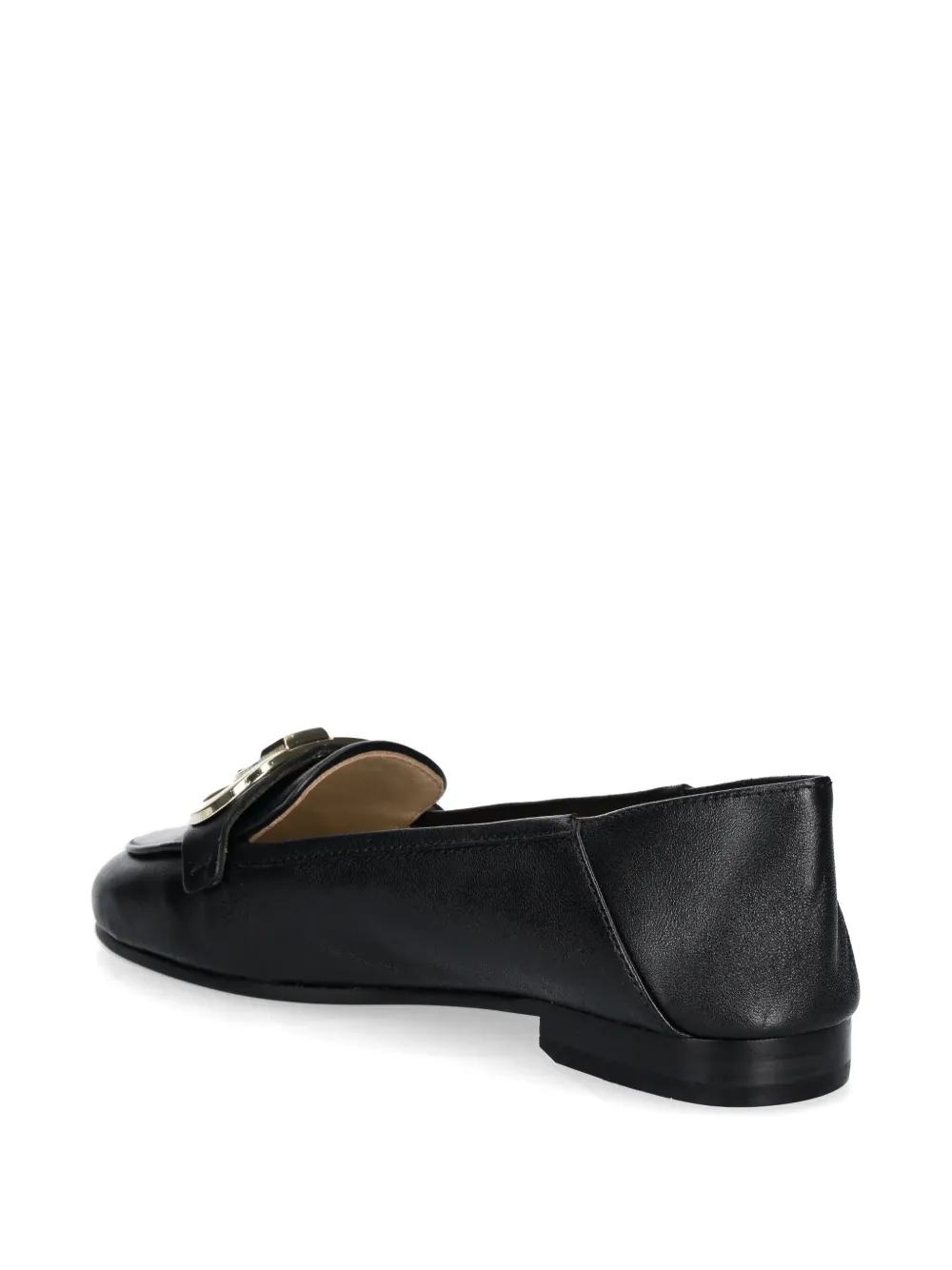 LIU JO maxi-logo ballerina shoes Black