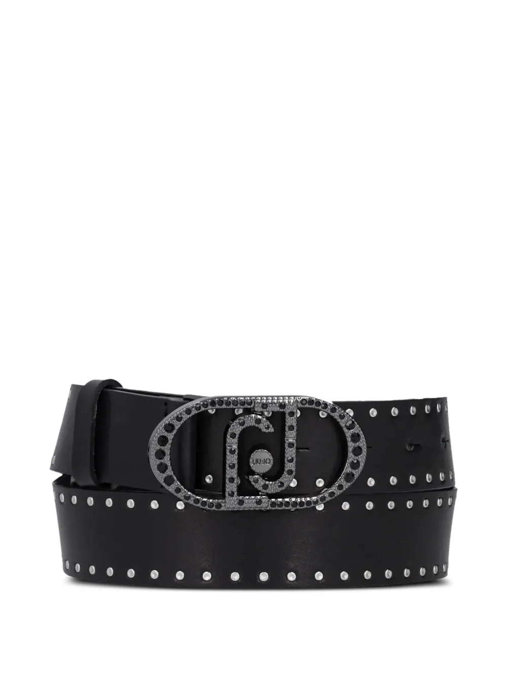 stud-embellished leather belt